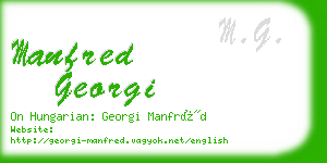 manfred georgi business card
